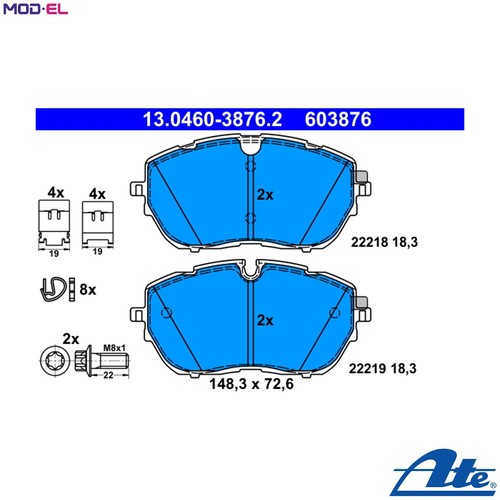 Brake pad set - set,