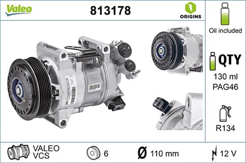 Valeo 813178 compressor - valeo, compressor,