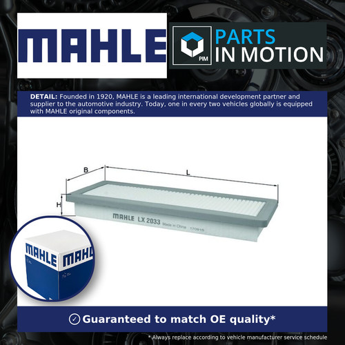 Air filter lx2033 mahle - air,