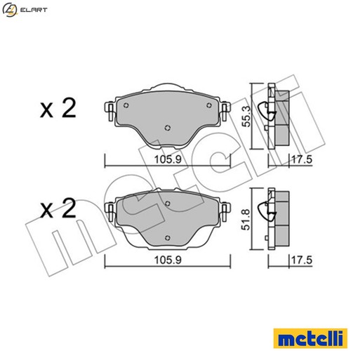 Brake pad set - set, disc