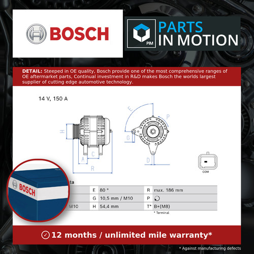 Alternator 0986084640 bosch - 0986084640,