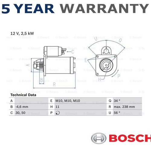 Bosch starter motor fits - motor,