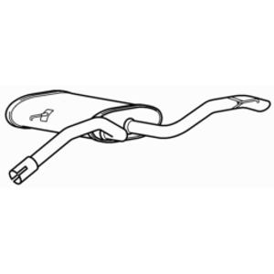Rear exhaust silencer box for - rear,