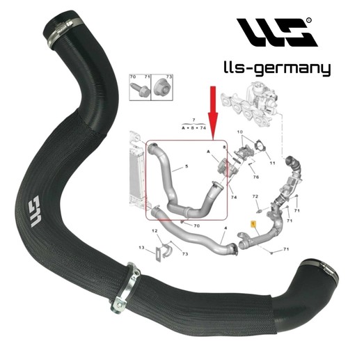 Turbo hose charge air - hose, for