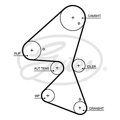Timing belt gates 5705xs - belt, for