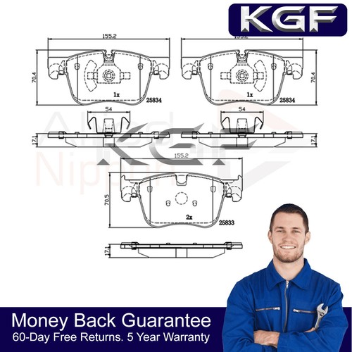 Kgf front brake pads - pads, set