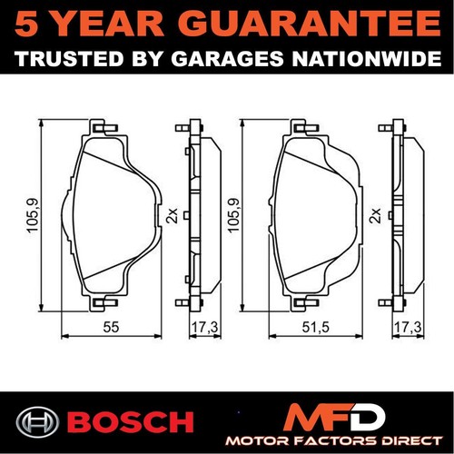 Brake pads set rear bosch - brake,
