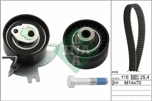 Timing belt and adjustment