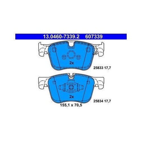 Ate 0460 7339 brake - 13.0460-7339.2, pad
