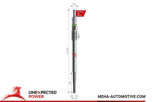 Glow plug fits - 4x, citroën